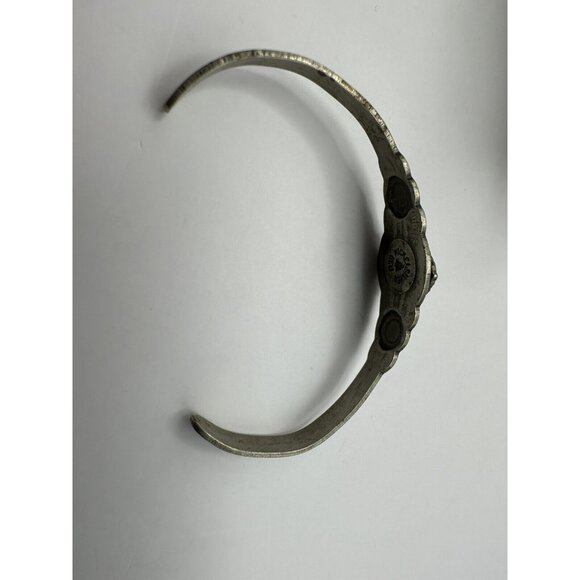 Vintage Bell Trading Nickel Silver Turquoise Child Baby Cuff Bracelet - Picture 4 of 6